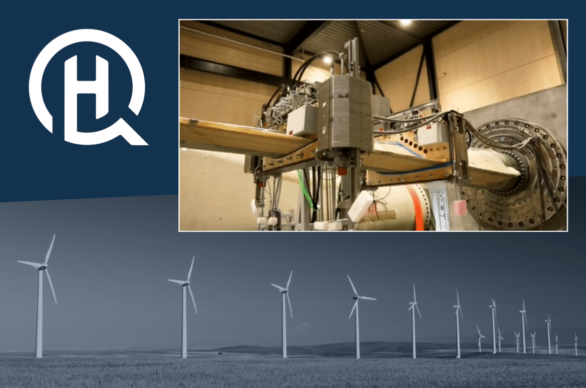 A testing machine for wind turbine blades