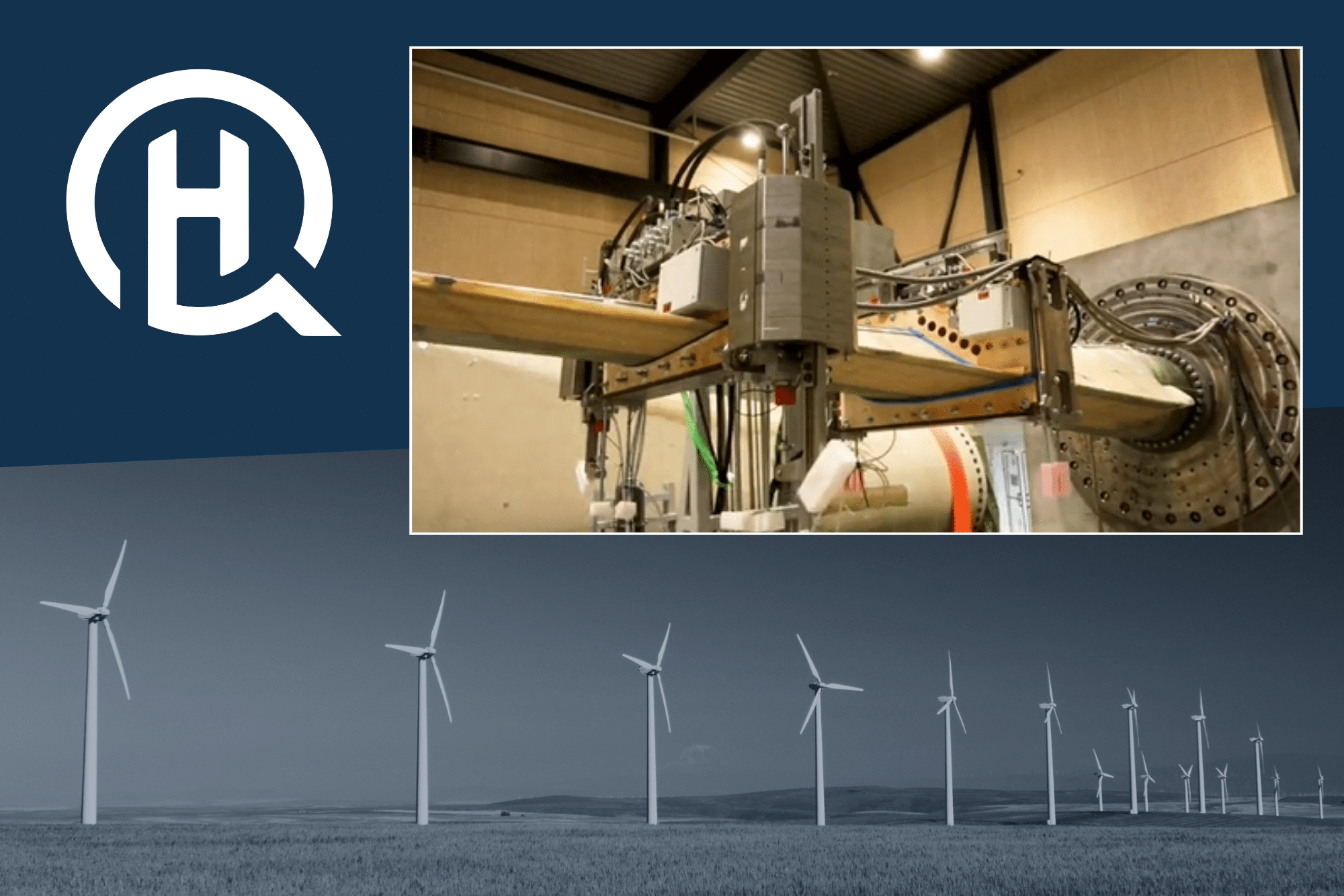 A testing machine for wind turbine blades
