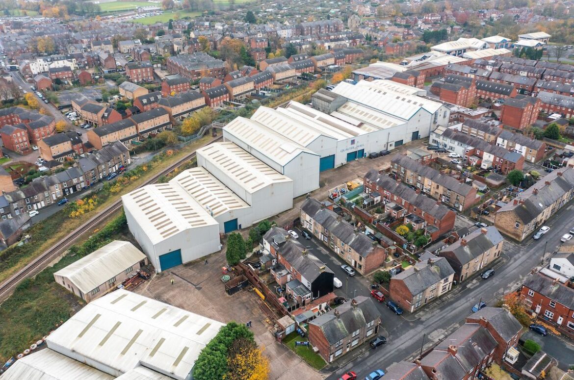 An aerial view of the Qualter Hall & Company workshop in Barnsley
