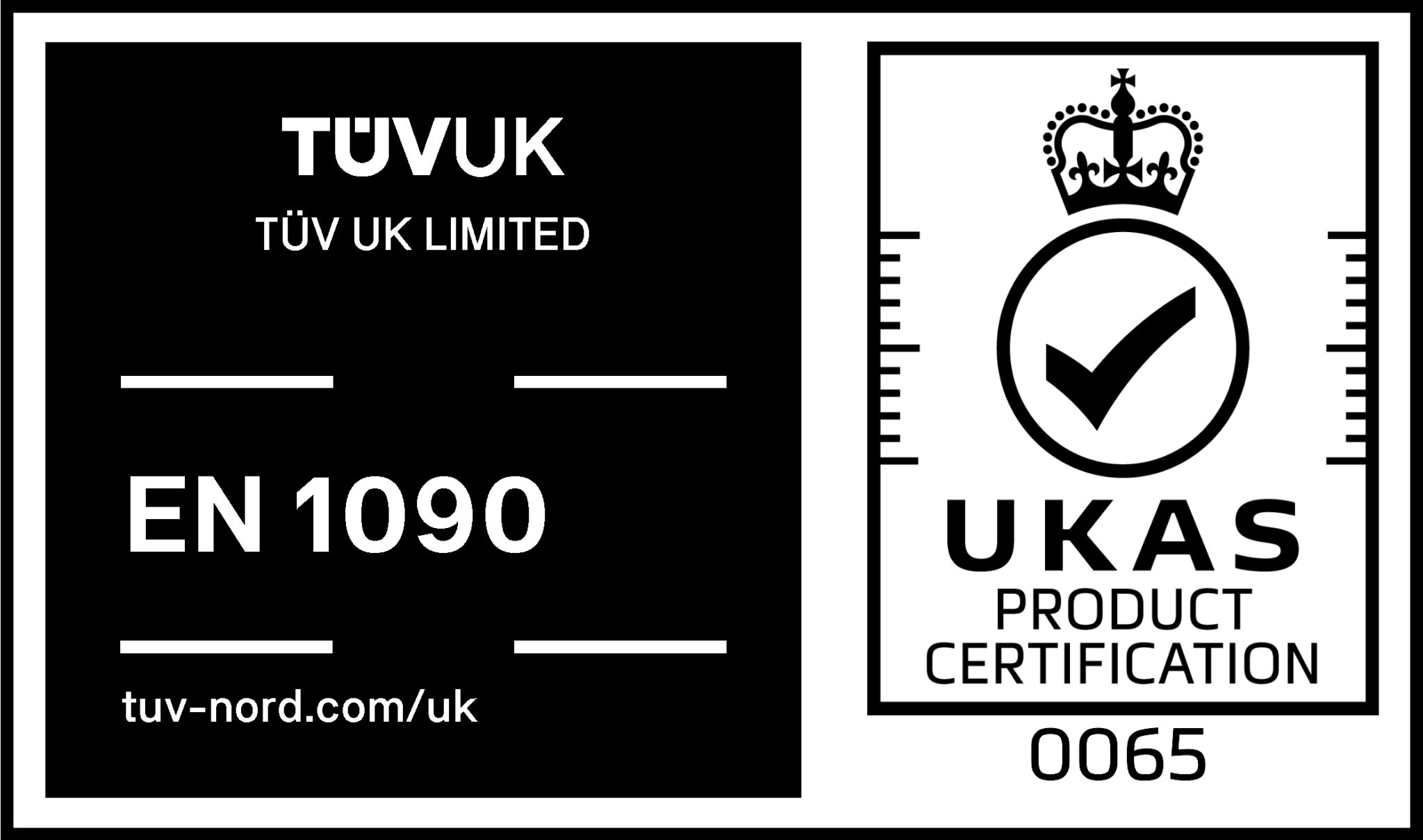 TUV UK EN 1090 CE and UKAS Conformity Marks
