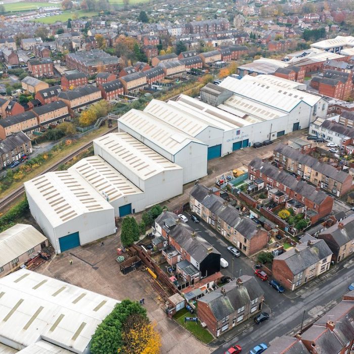 An aerial view of the Qualter Hall & Company workshop in Barnsley