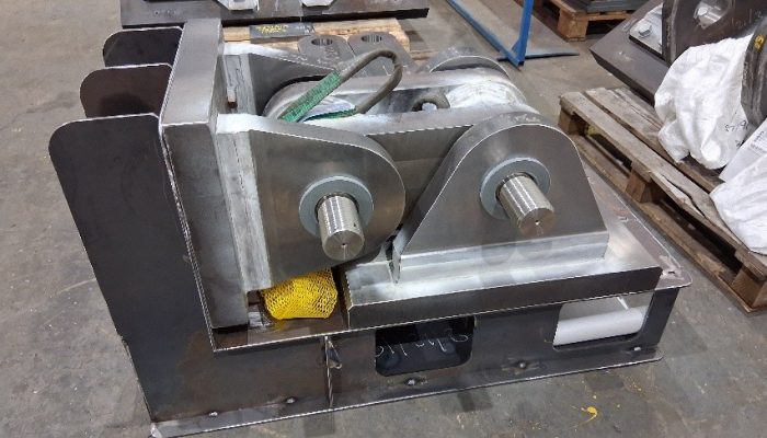 Marlow Bridge_New Bearing In Qualter Hall Workshop